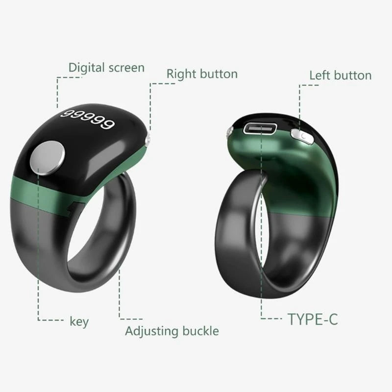 Smart Ring Point Marker Row Finger Counter LCD Electronic Digital Tally Counter for Sewing Knitting Tool Mini Stitch Counter
